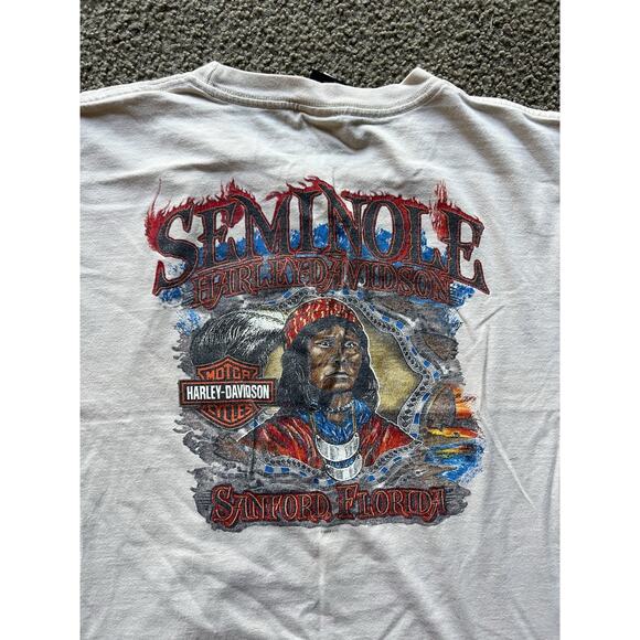 HARLEY DAVIDSON MEN'S SANFORD FLORIDA SEMINOLE H.D. DEALER T-SHIRT SZ XL - Picture 1 of 6